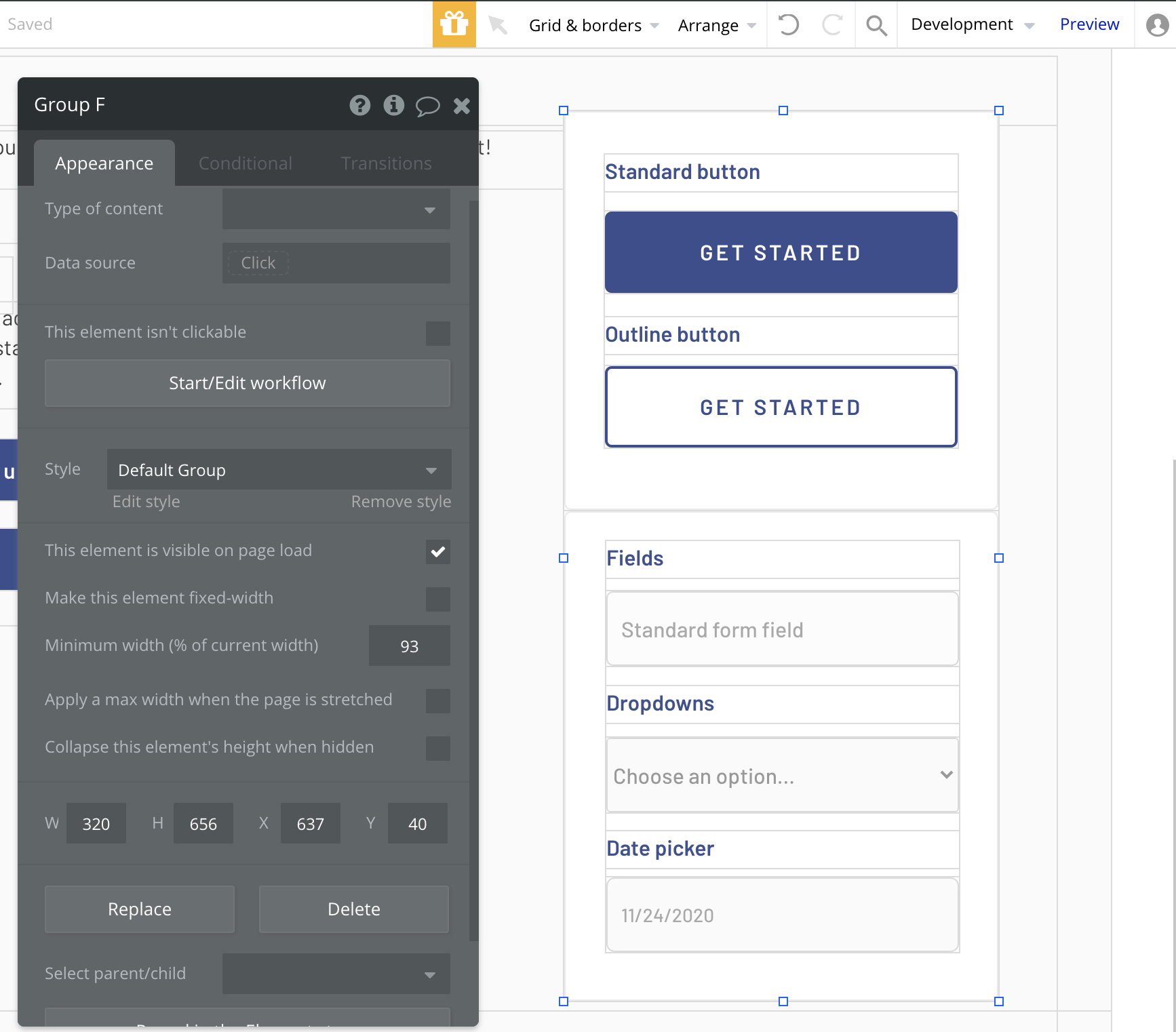 How to Collapse Group Heights Bubble